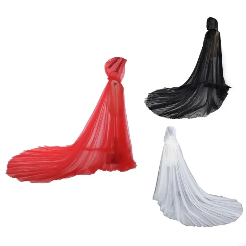 N7yf dámske ozdobné šaty Party čarodejnícke čarodejnice kúzelník outfit unisex Cloak Cape