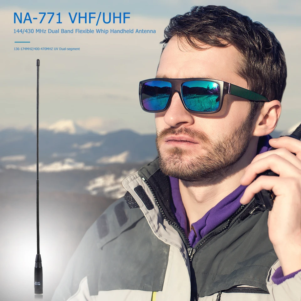 NA-771 Duálna skupina SMA-M Mužská ručná anténa pre Yaesu Baofeng Walkie Talkie