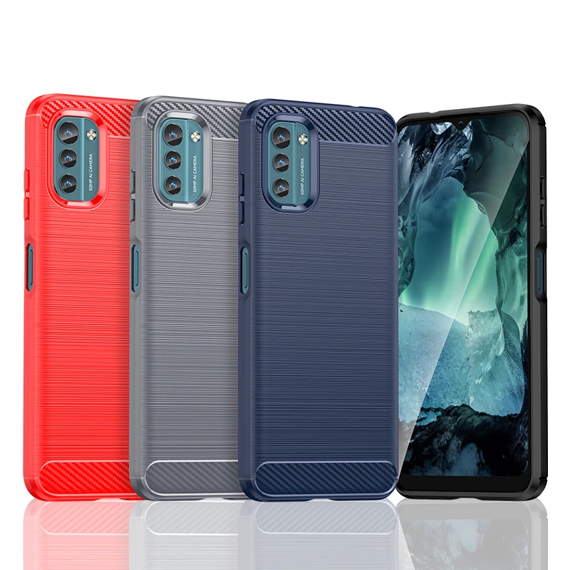 Na krytie Nokia G21 puzdro pre Nokia G21 G11 G20 G10 X100 C21 plus silikónové anti-knockové uhlíkové vlákno zadné puzdro pre kryt Nokia G21