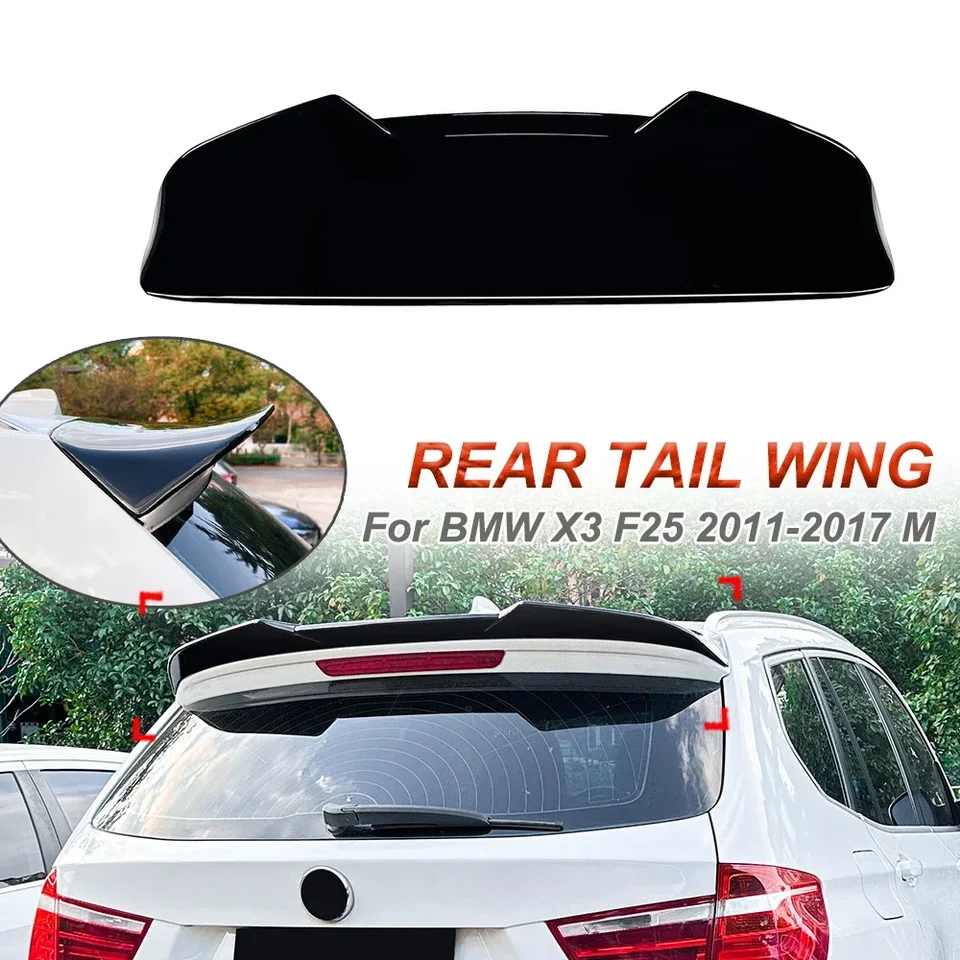 Na roky 2011-2017 BMW X3 F25M Zadné horné krídlo SPOILER SVETLO BLACK MODIFIKÁCIA KOPT