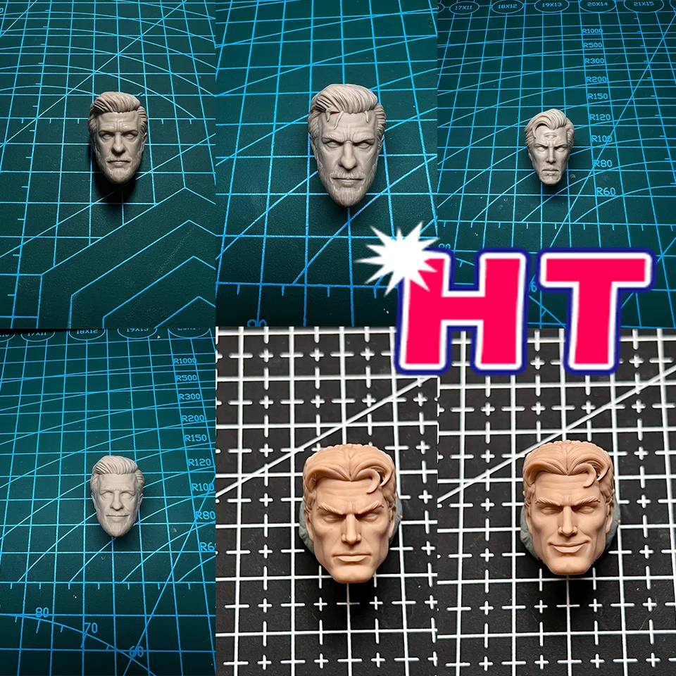 Na sklade 1/12 Scale Fantastický štyri anime Pán Fantastický manga super hrdina White Model Head Head Sculp pre 6 palcov mezco mafex mužského tela