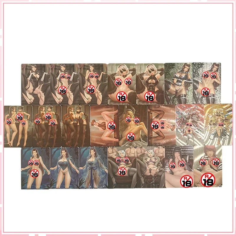 Na sklade 22ks/set Sexy anime Girl Cards Makima Hyuga Hinata Zhu Zhuqing Yorha č. 2 Typ B mai Game Collection Cards Toy