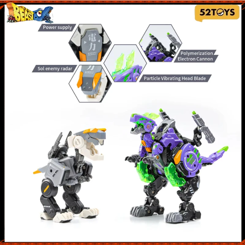 Na sklade 52toys Beastbox BB-02LM BB-46 Acidghost ＆ Littiumon Deformation Hray Collectible Dinosaur Akčná figúrka s príslušenstvom