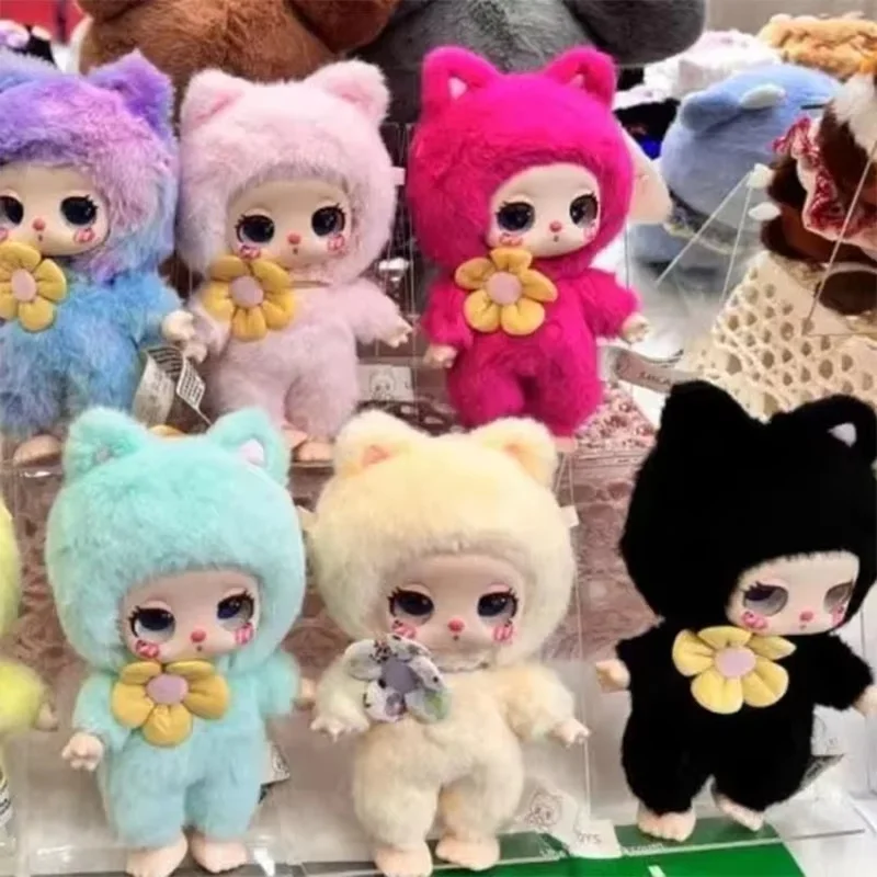 Na sklade anime liila šťastia Cat Serise Originálne akčné figúrky Caja Ciega Trendy sladké milé bábiky izba dekorácie dievčenské darčeky