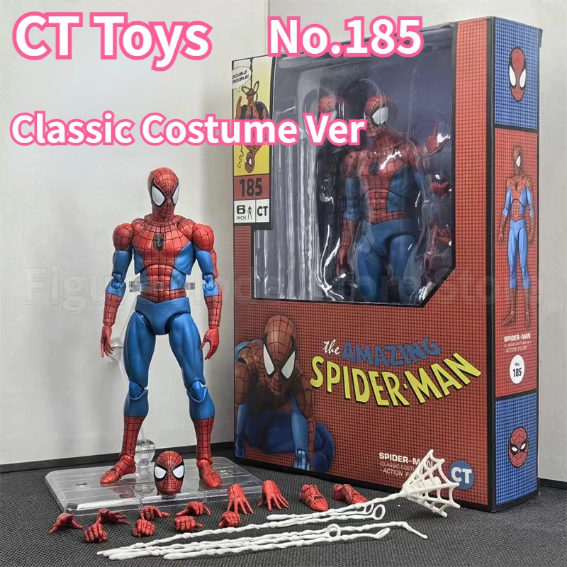 Na sklade CT Toys KO č. 185 SHF Amazing Spider Man Classic COSTUME Ver Peter Parker Anime Action Figures Modely