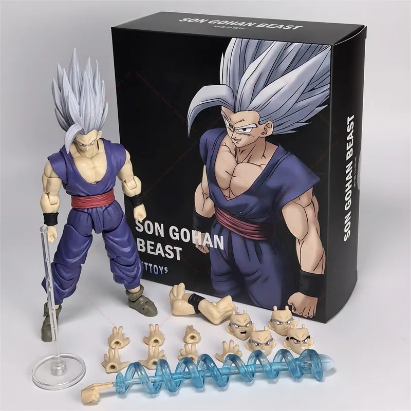 Na sklade Cttoys Dragon Ball Super Beast Gohan SHF 6-palcový strieborný syn Gohan Toy Model superhrdina akčná figúrka