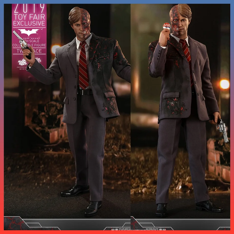 Na sklade Hottoys HT 1/6 mms546 Batman Dark Knight Two-Face Pôvodný model Plno