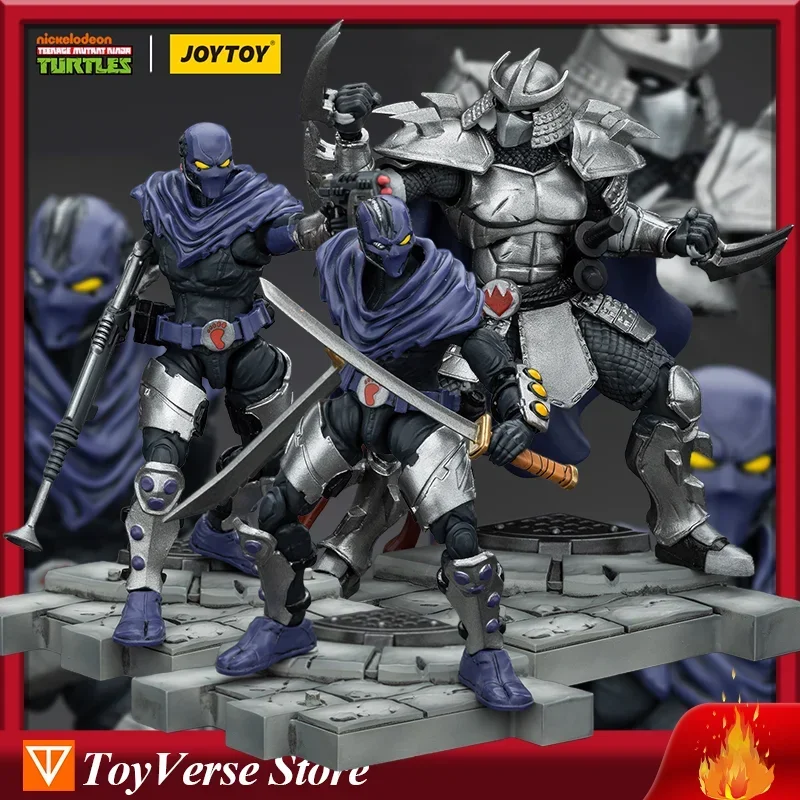 [Na sklade] Joytoy 1/18 akčná figúrka TMNT drvenie nohy klanu a anime figúrky s klanom BE MODEL