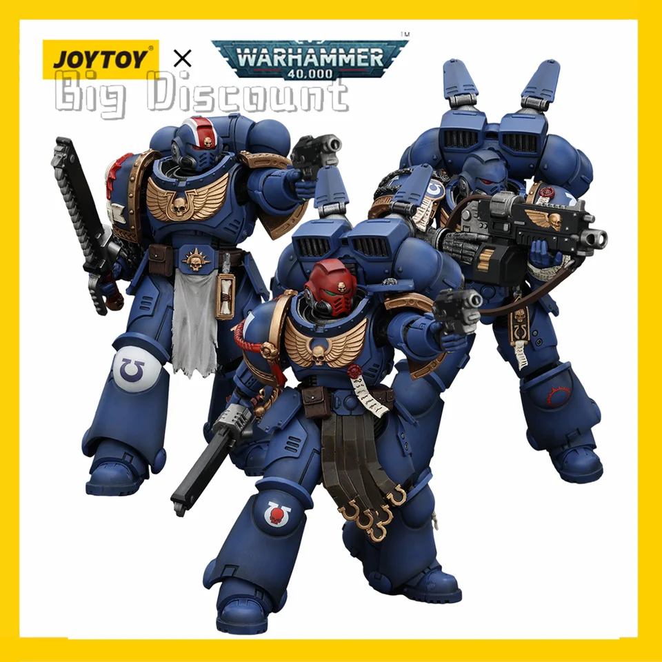 [Na sklade] Joytoy 1/18 Warhammer 40K Akčná postava Ultramaines Brother Secusant Sergeant Gadriel Lieutenant Titus Model