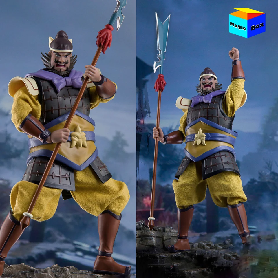 Na sklade Keepinging 1/12 mierka Romance z troch kráľovstiev: Brave General Fei Zhang Yide Full Set 6in Action Figure Body