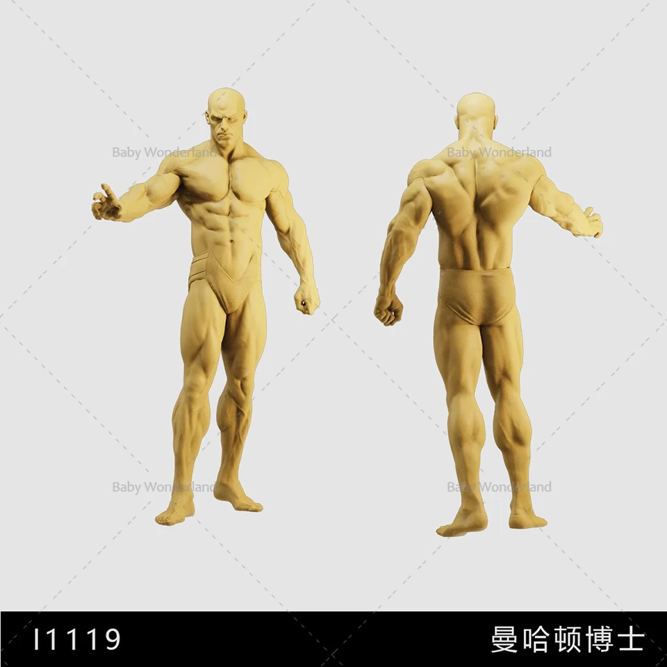 Na sklade nenatievané miniatúry 1/64 1/43 1/35 Obrázok nahý plešatý svalnatý muž Model kreatívna scéna Prop