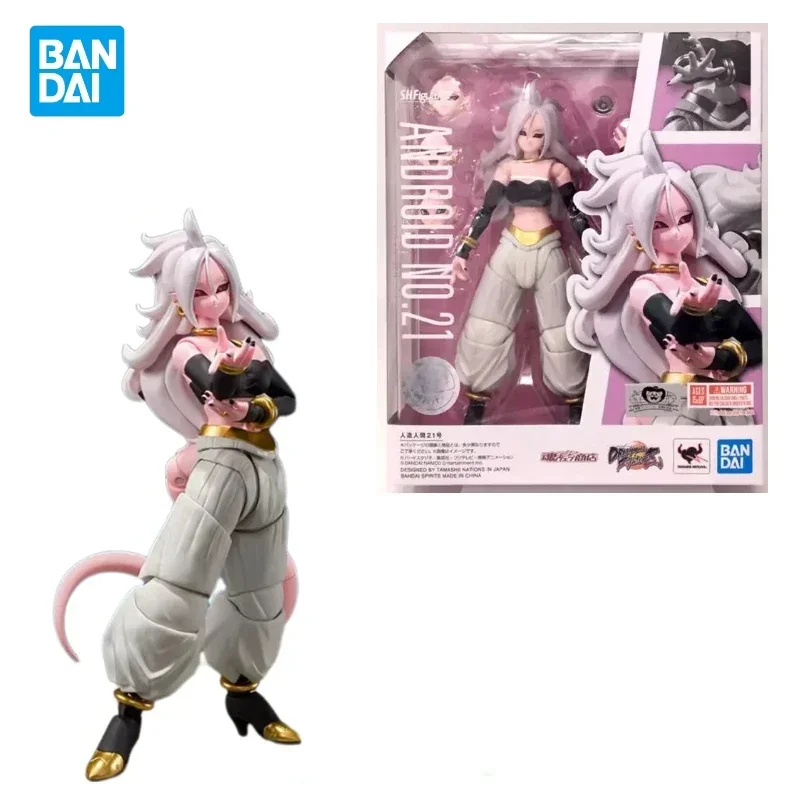 Na sklade Original Bandai Dragon Ball Z Shfiguarts SHF Android 21 Anime Action Figures PVC Collectible Model Ornament Toy Gift