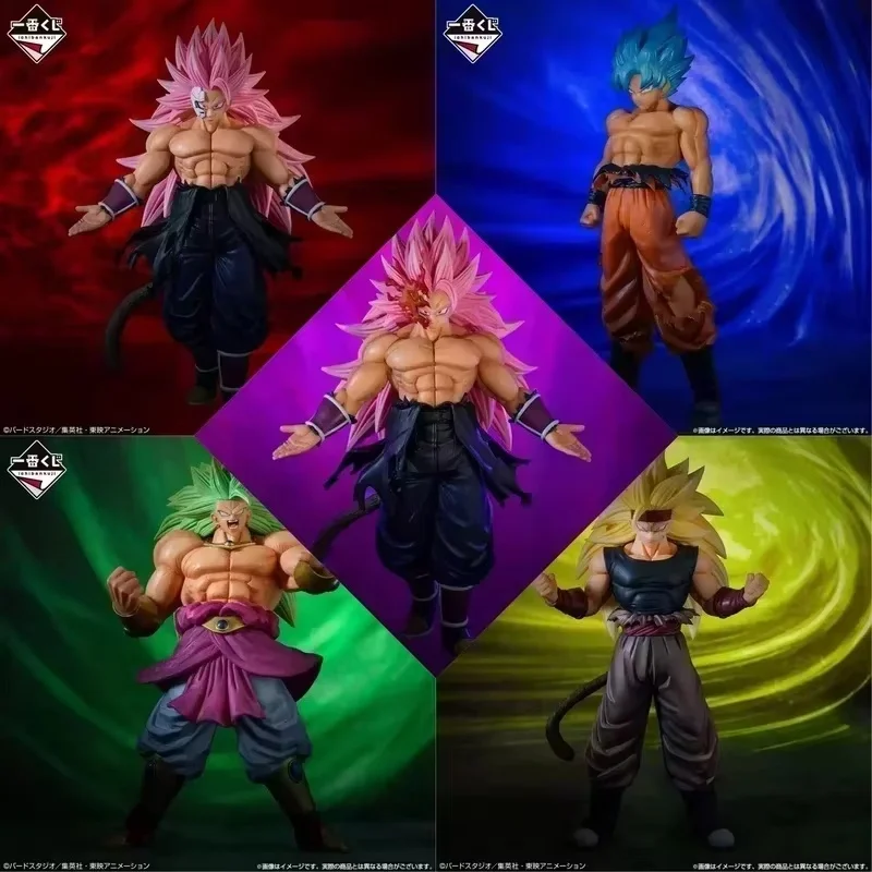 Na sklade Original Dragon Ball Broly Goku Super 3 Action Figures One odmena piata misia čierna super modrá zberateľské hračky