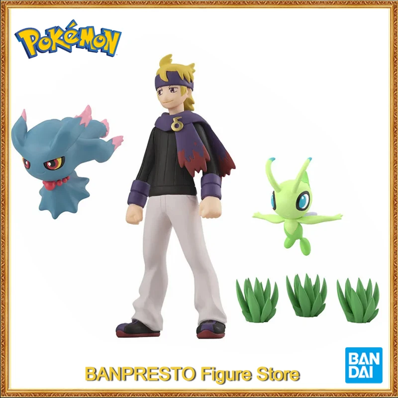 Na sklade Original Pokemon Scale World Morty Misdreavus Celebi Traunfugil PVC Anime Action Figure Figure Model Hračky Ozdoby darčeky