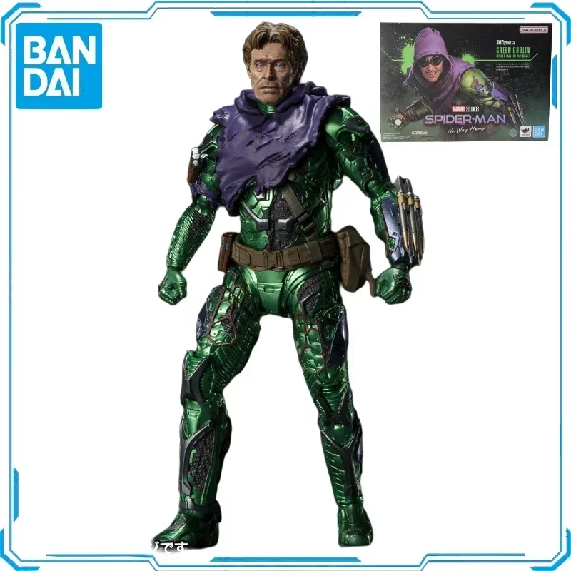 Na sklade Original SHF Bandai No Way Home Green Goblin Spider Man Action Figure Animation Gift Model Collector Anime Hobby