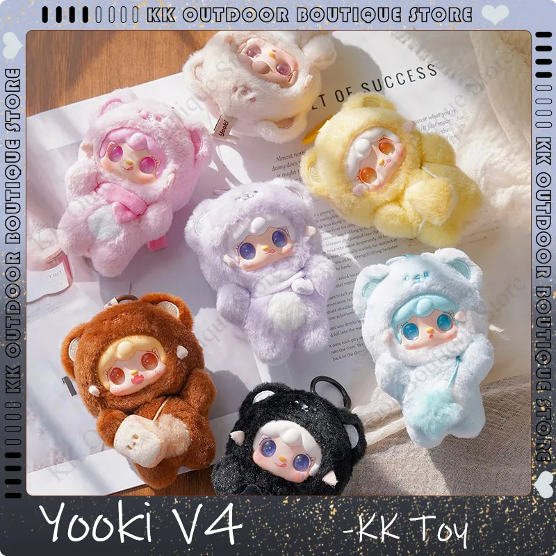 Na sklade originál Yooki V4 Pendant Gen Bite Bear Series Vinyl Doll Blind Box Cute Decor Collection Zbierka figuríny detské darčeky