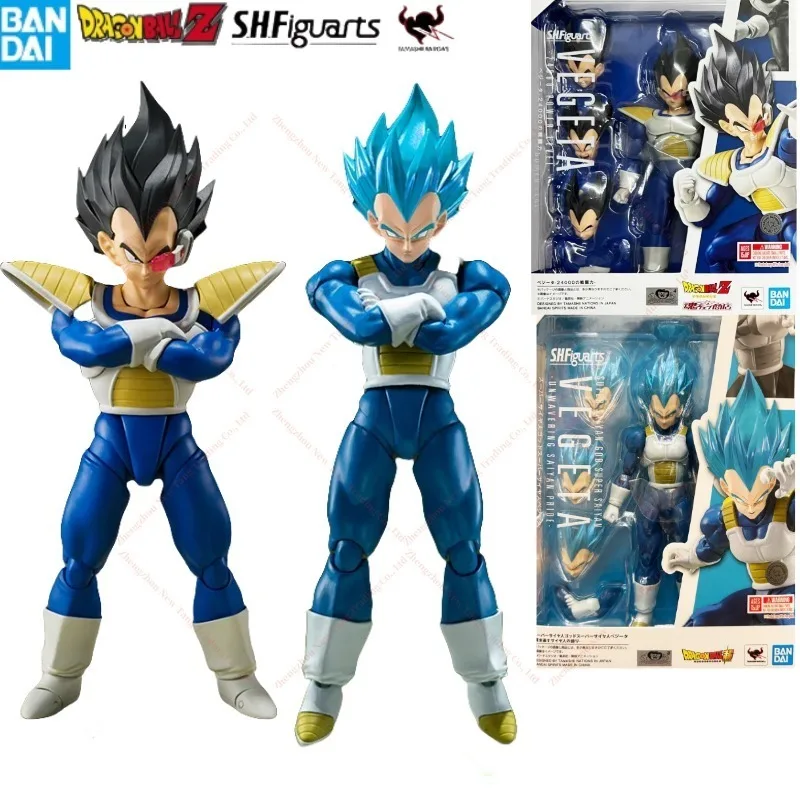 Na sklade originálny Bandai SH Figuarts Dragon Ball Battle Suit Vegeta 24000 Anime Anime akčná figúrka Zbierka darček