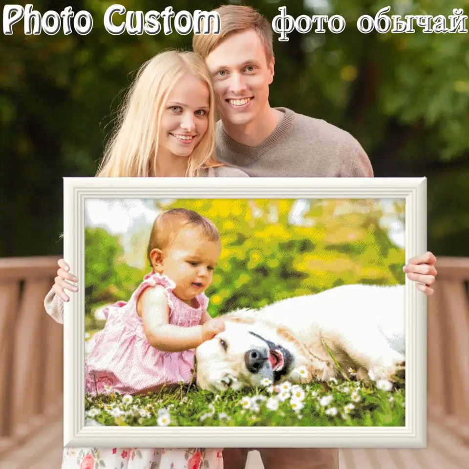 Nabi fotografia Vlastná Diamont výšivka Full Round Cround Crystal Diamond Painting Cross Stitch Diamond Mozaka súprav