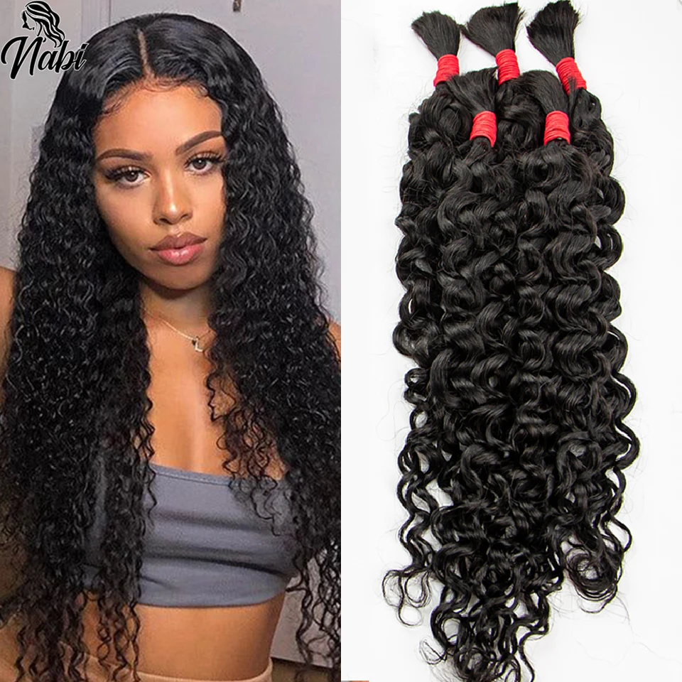 Nabi Water Wave Boho Biding Braiding Human Hair zväzky Virgin Barmeses Human Vlasy Objem pre predlžovanie