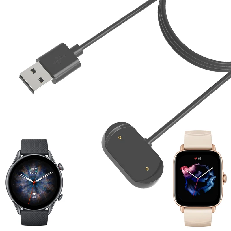 Nabíjací nabíjací nabíjačku USB pre AmazFit GTS4 GTR4 GTR3 GTS3 GTS2 MINI GTS GTR 4/3PRO/2/2E GTR2E BIP U/S LITE TREX PRO