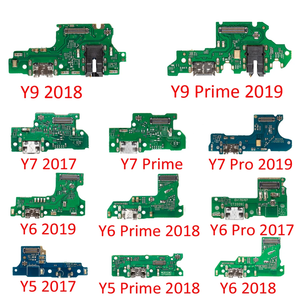 Nabíjací port konektorový dosku Flex kábel s mikrofónovým mikrofónom pre Huawei Y9 Y7 Y6 Pro Y5 Prime 2017 2018 2018 2019