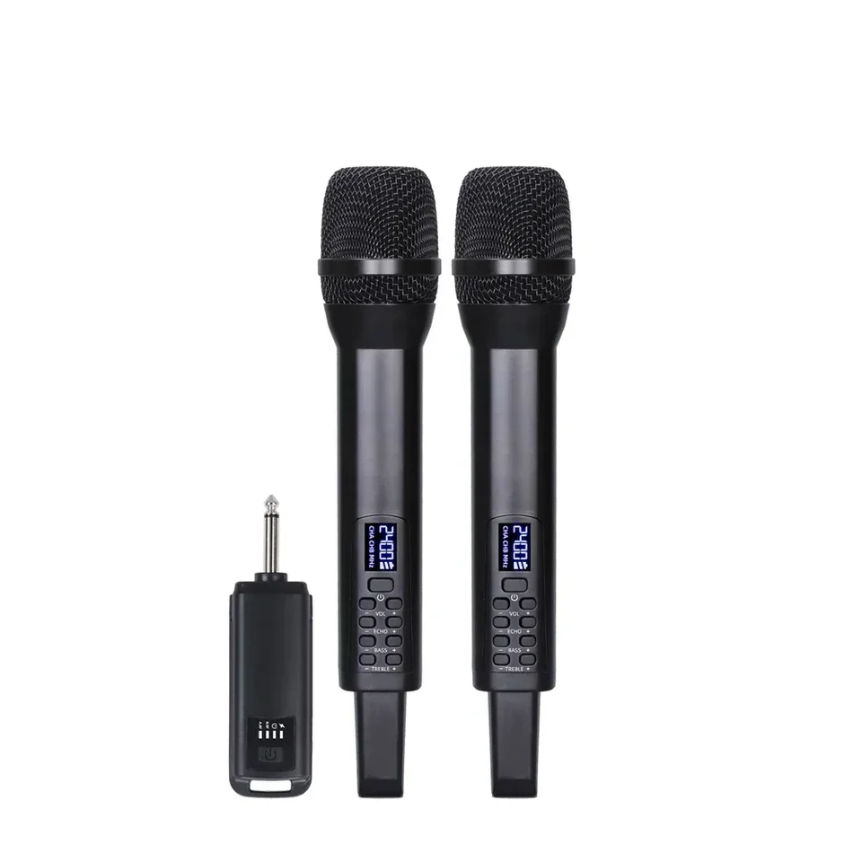 Nabíjanie Echo Treble Bass 2.4g Wireless Rucked Microfone pre karaoke