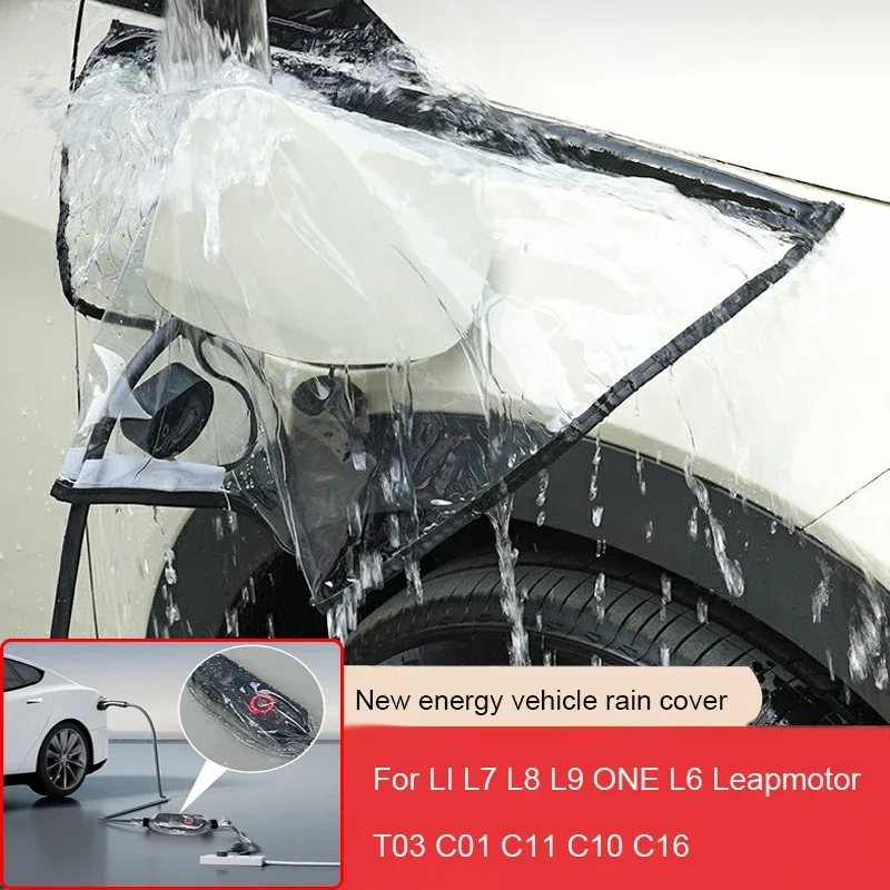 Nabíjanie na nabíjanie automobilu Port Rain Cover Cover Nabíjacie zbrane SKLADOVANIE LI L7 L8 L9 ONE L6 LEPMOTOR T03 C01 C11 C10 C16 SMART #1