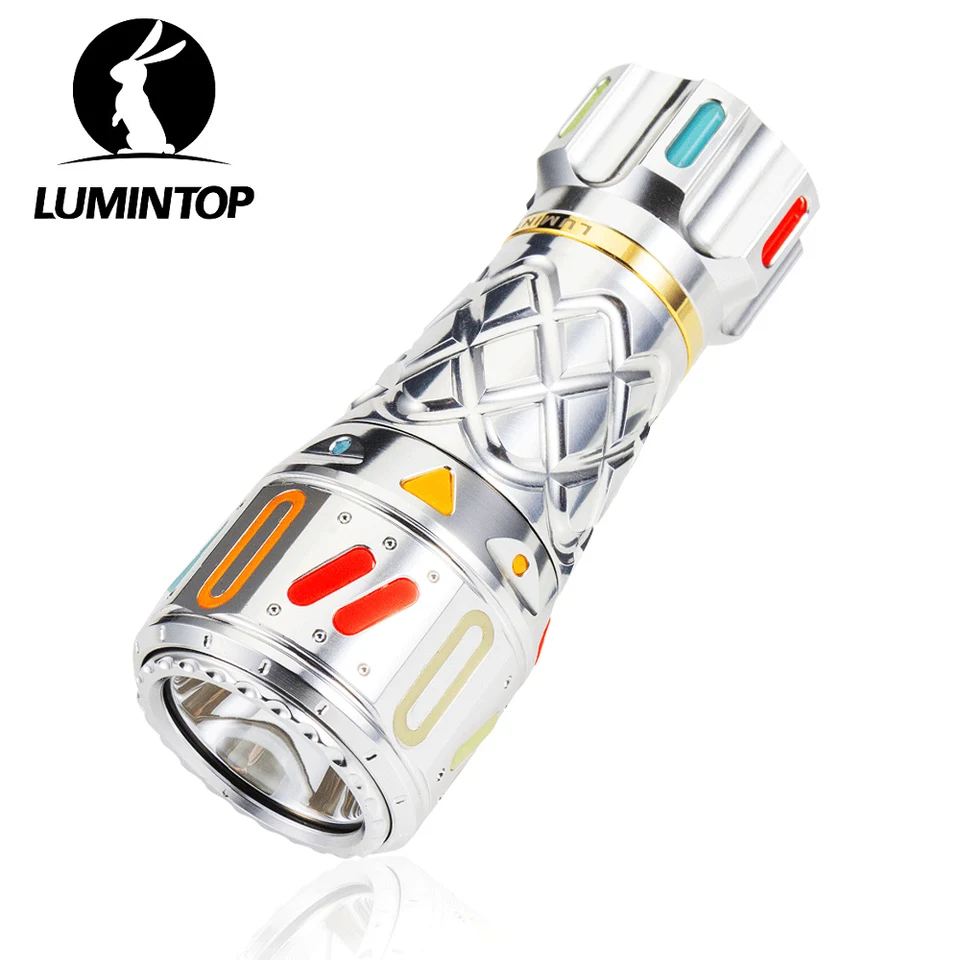 Nabíjateľná EDC LED baterka Výkonná vonkajšia lampa Lucerna High Power Flash Light s turbo žiariacimi tyčami Thor I Gyro