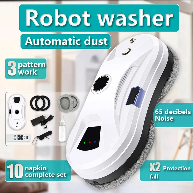 Nabíjateľné bezdrôtové bezdrôtové okenné vákuové čistiace sklenené okná Čistenie robota s automatickým sprejom