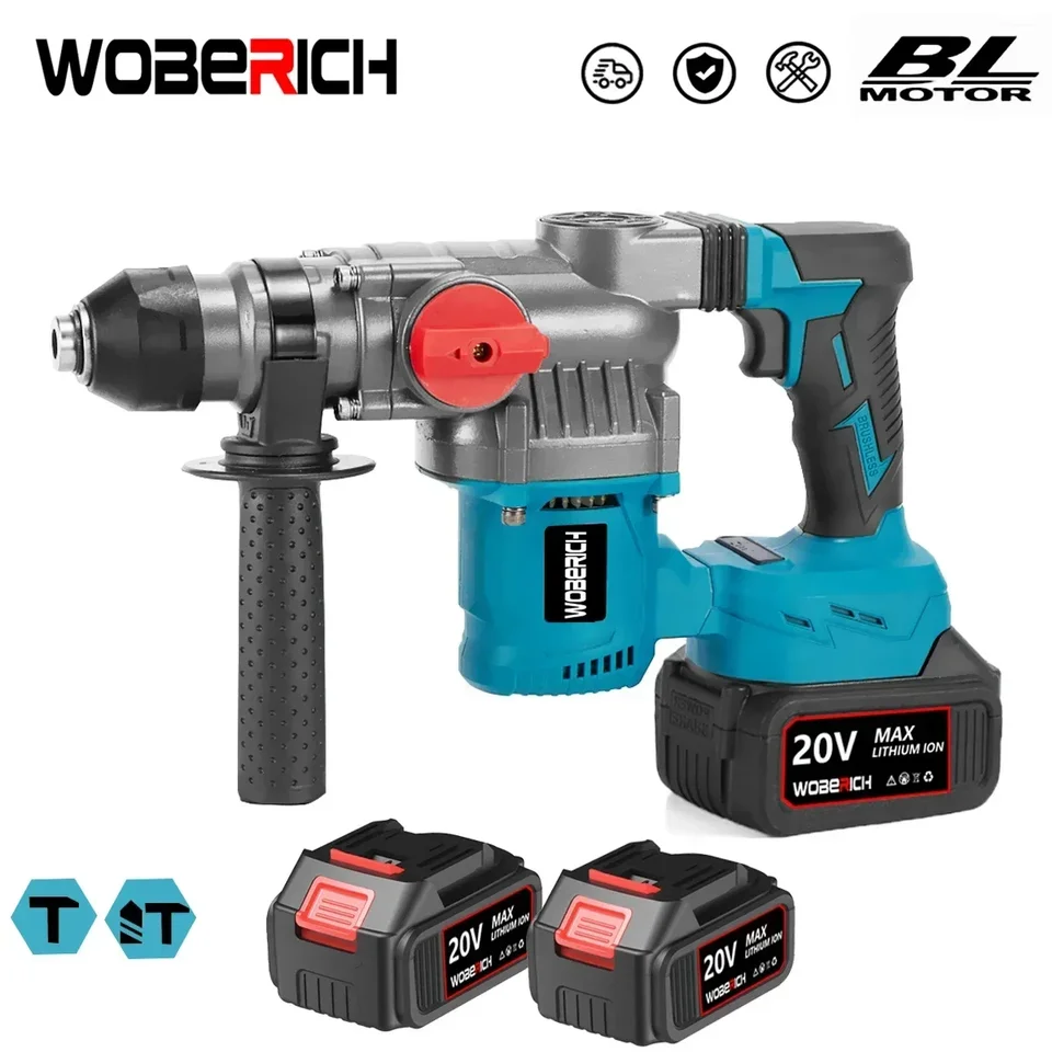 Nabíjateľné kefové elektrické kladivo Elektrické nárazové vŕtanie vŕtačky Rotary Electric Pick 2 pre batériu Makita.