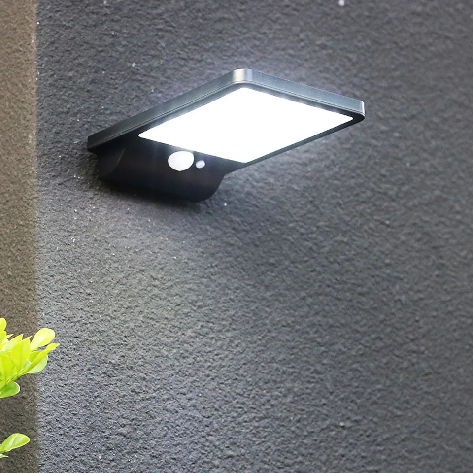 Nabíjateľné solárne ledi ledi pouličné svetlo vonkajšia záhradná lampa PIR Motion Sensor Night Security Svätý vodotesný vodotesný IP65 vonkajšia záhrada