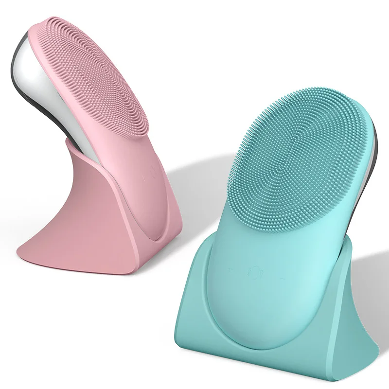 Nabíjateľné čistiace prostriedky na zvukové čely umývanie pokožky Massager ultrazvukový silikónový elektrický mini na tvár čistiacu kefu na tvár