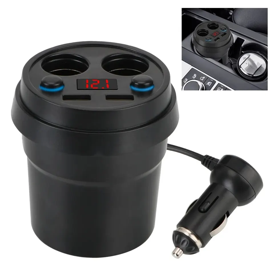 Nabíjačka auta 2 USB DC/5V 3.1A Power Socket Socket Universal Adapter Cigaret Spater Splitter Mobile Phone nabíjačky s napätím LED di DI