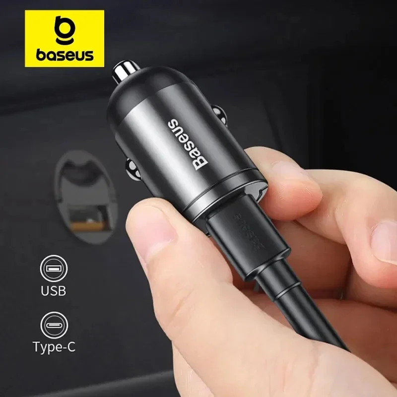Nabíjačka Baseus Car nabíjačka USB rýchly poplatok 4.0 3.0 pre iPhone Huawei Xiaomi Samsung Rýchle nabíjanie USB Phone Mini Charger