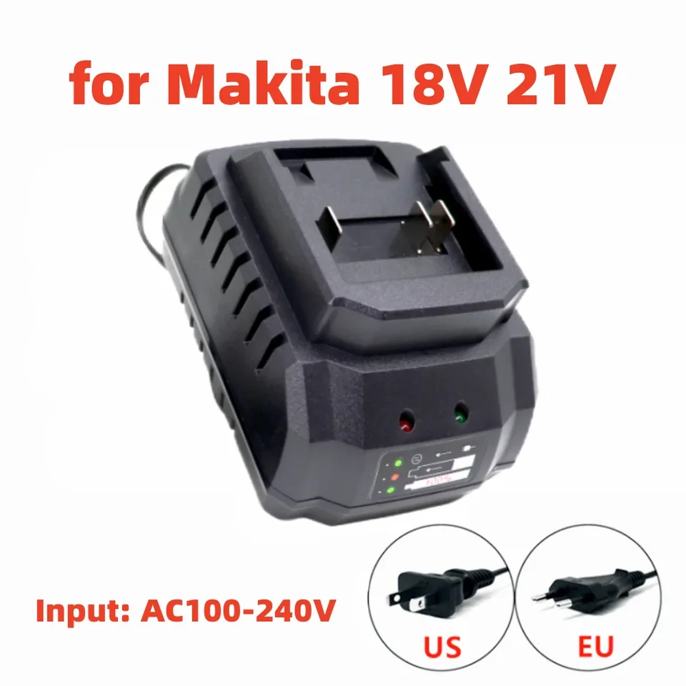 Nabíjačka batérie vhodná pre Makita 18V 21V Li-Ion Battery Prenosná rýchla nabíjačka pre batériu Makita výmena zástrčky EU