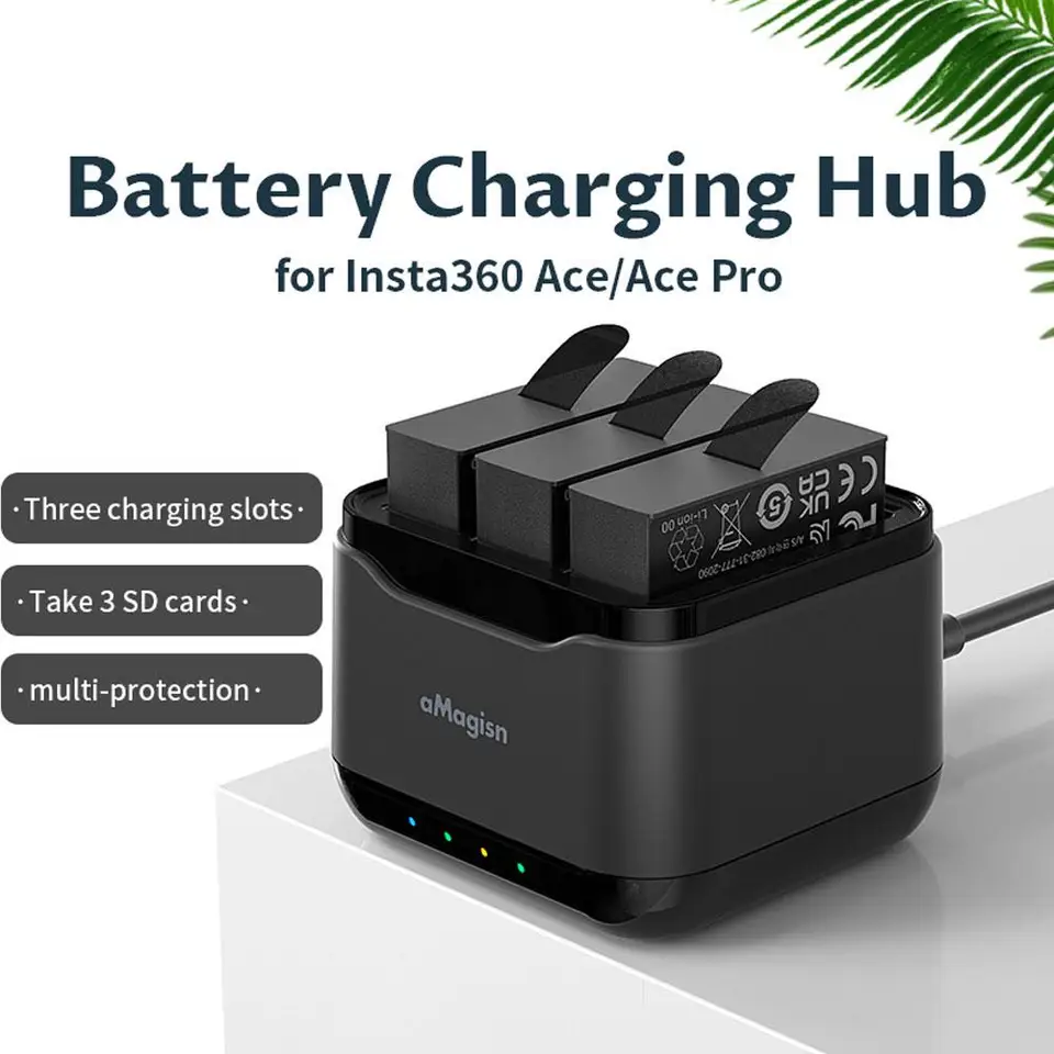 Nabíjačka pre nabíjačku Insta360 Ace Pro 1650 mAh nabíjacie boxy s rýchlym nabíjaním pre Insta 360 ACE / ACE Pro Action Camera Accesso F1P5