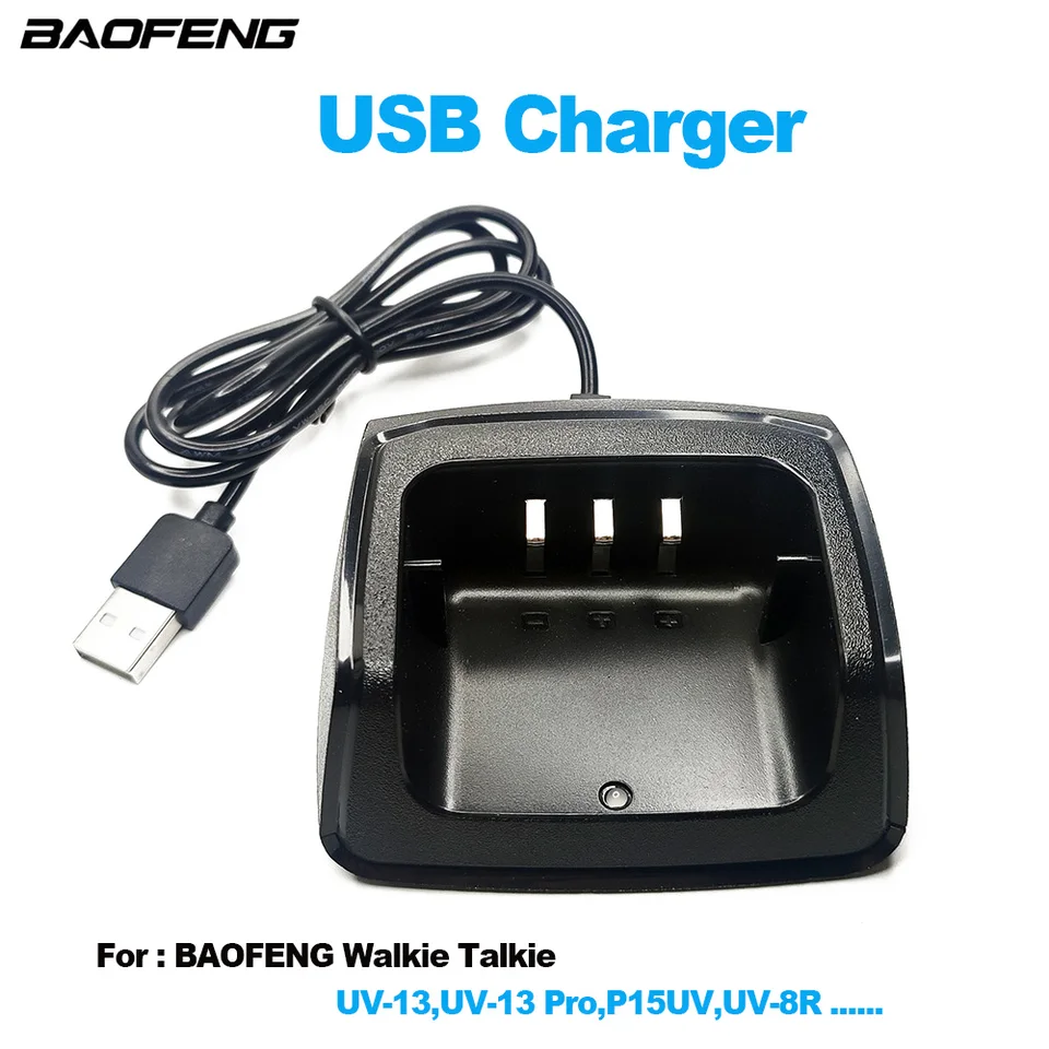Nabíjačka USB pre Baofeng Walkie Talkie UV-8R UV-13 UV13PRO P15UV Two Way Radios Extra náhradná nabíjačka Interphone príslušenstvo