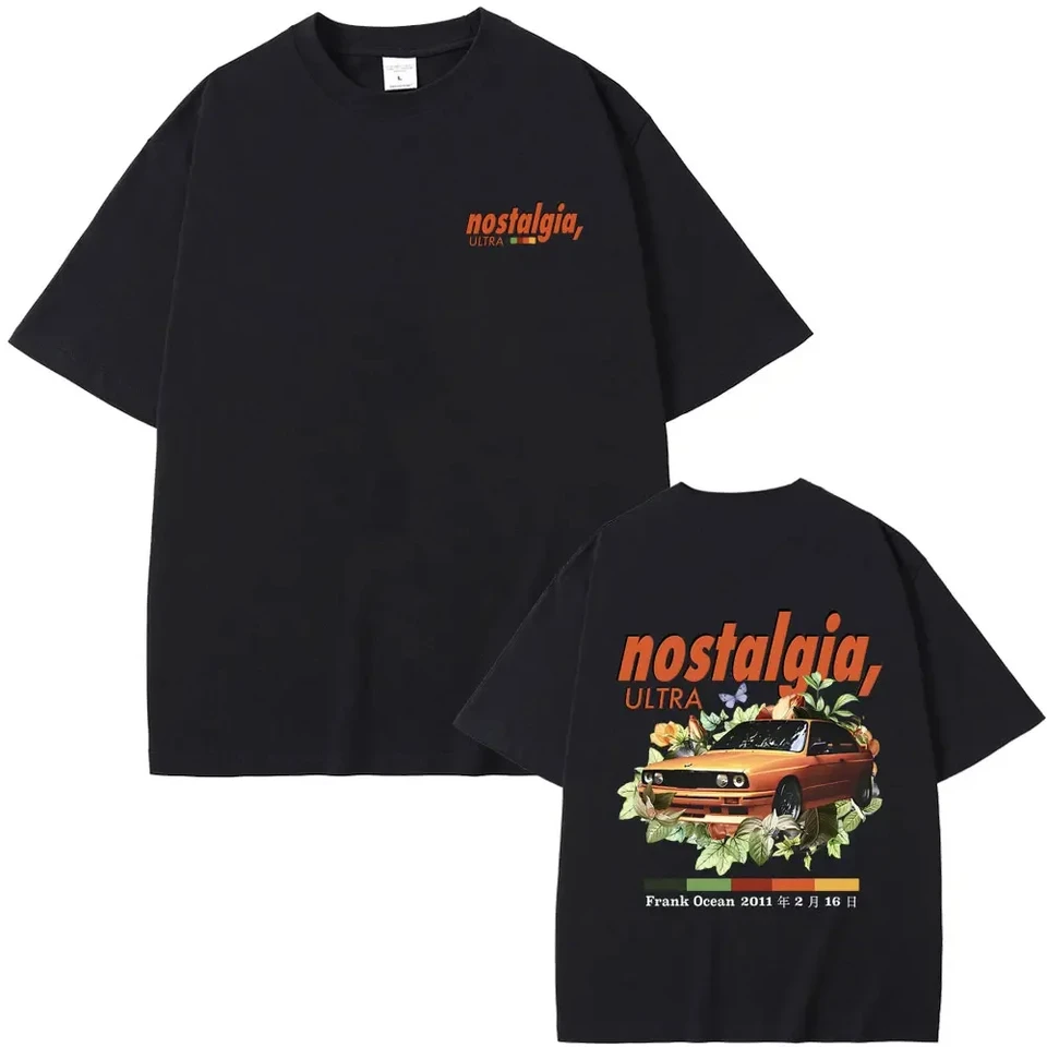 Nadmerné tričká Blond hip hop vintage mužské blondínky Top Streetwear Rapper Frank Channel Orange Graphic Tlač tričku Ocean