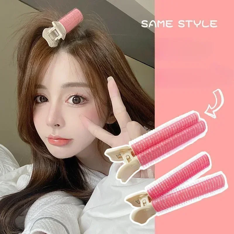 Nadýchané vlasové valčeky Klip na vlasy Klip prírodný curlingový klip Curling Rolller Girls Air Bangs Hairpins Opätovne použiteľný štýl natáčky