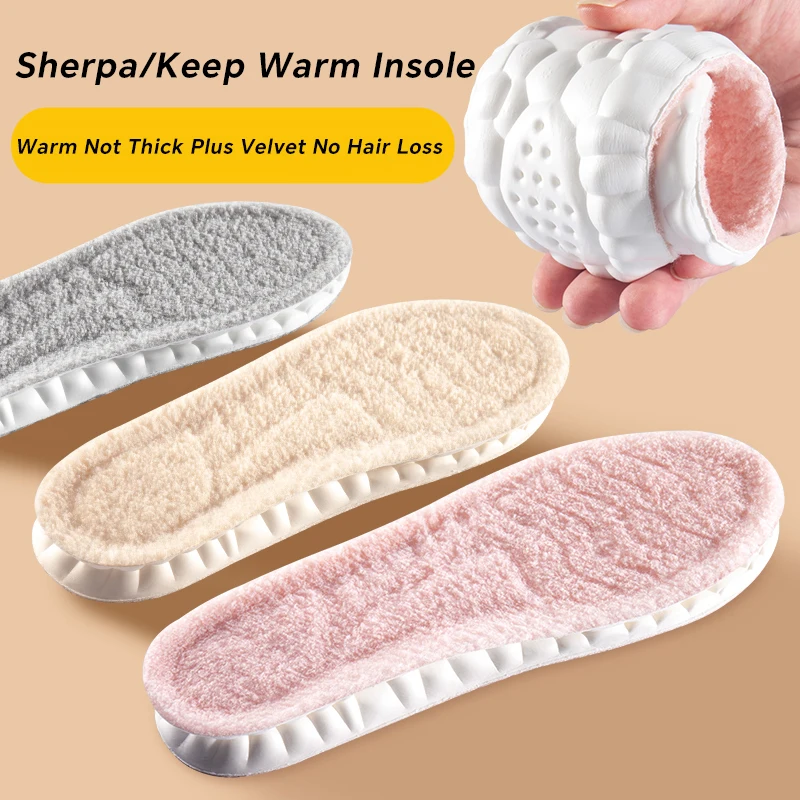 Nafoing zimná vlna vložky pre ženy mužov Men Mäkké teplé topánky vložky fleece topánky pre topánky topánky Športové vložky mäkké snehové topánky