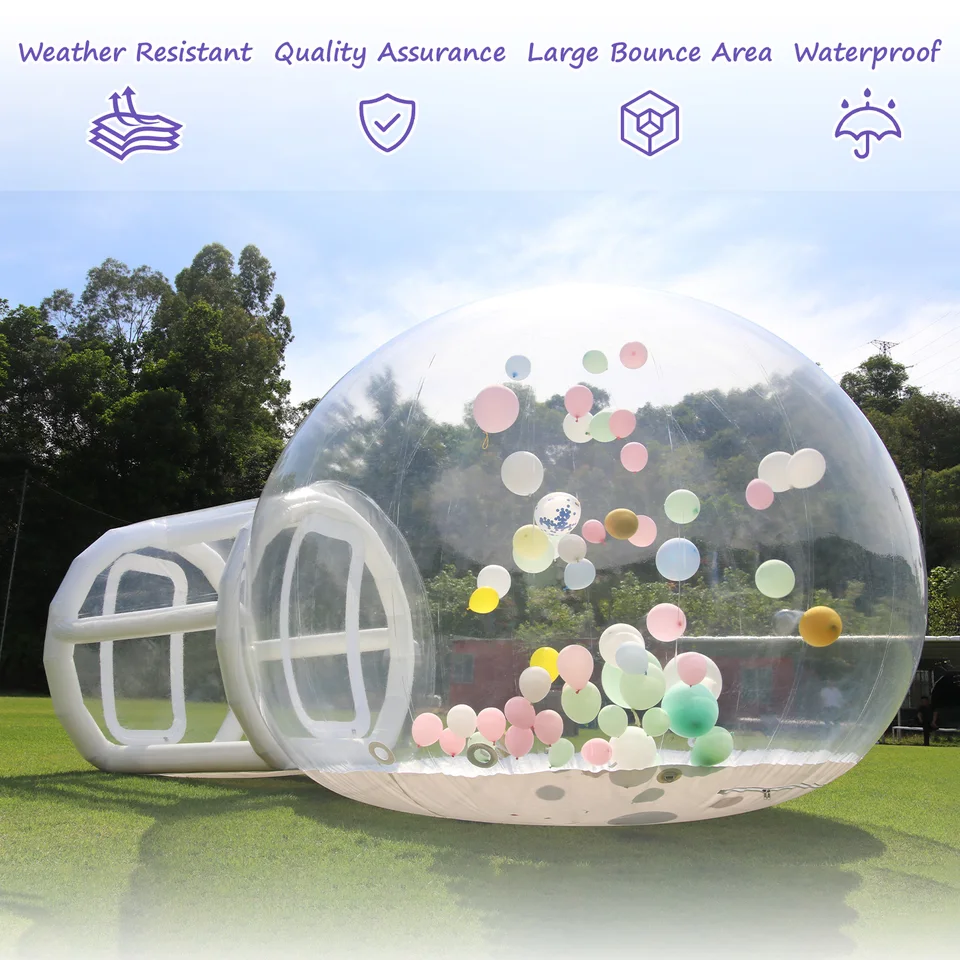 Nafukovacia 3M 10ft PVC Bubble House nafukovacie hračky chlidren vonkajšieho komerického hradu s 1100 W vzduchovým dúchadlom 100 Balóny