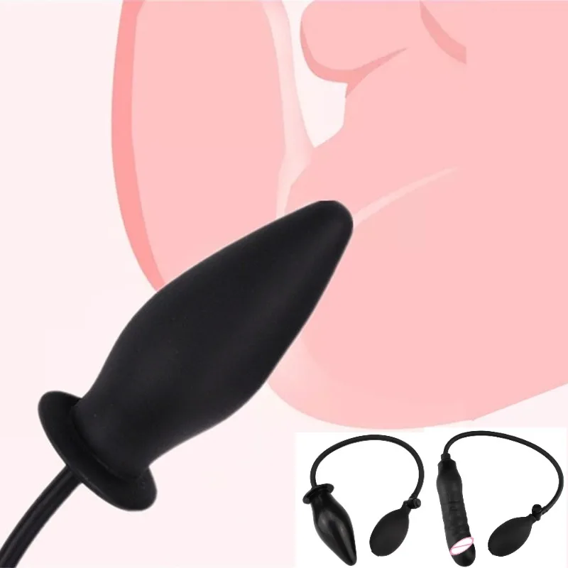 Nafukovacia análna plug dildo zadok dilatátor Massager prostata stimulácia rozšíriteľných guličiek erotické pohlavné hračky pumpy Men Dámske zadky