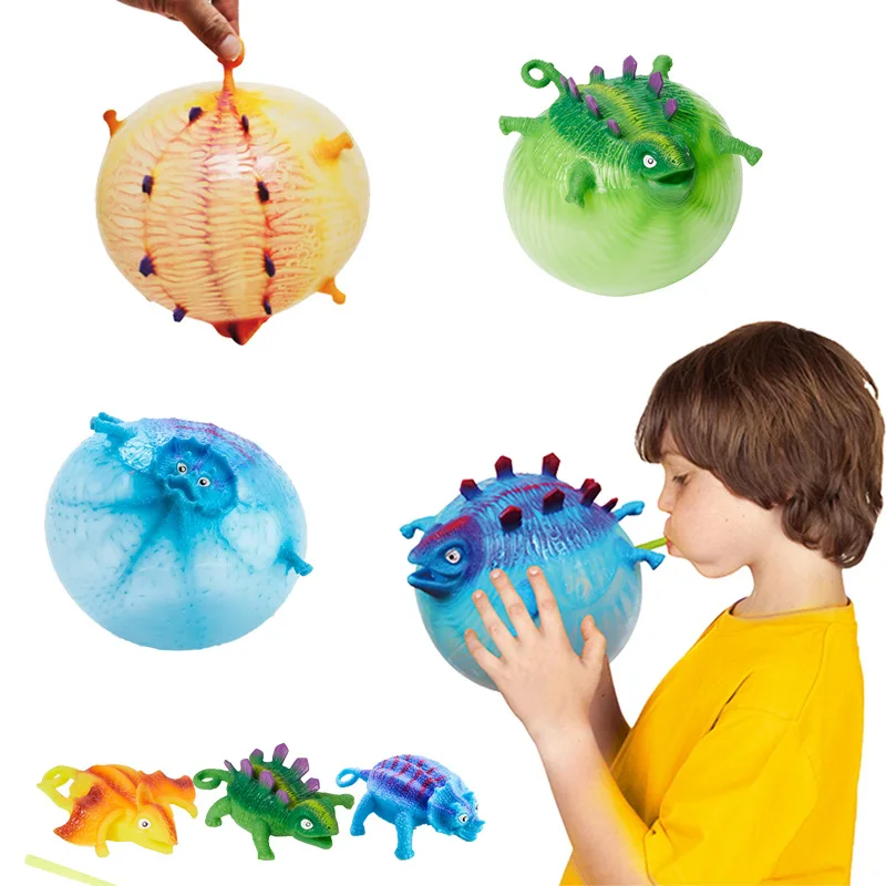 Nafukovacia dinosaurus loptička pre deti hračky vodný balón stlačte novinku večierok hračky pre deti vtipné fúkanie zvierat Vent Smash Toy Boys