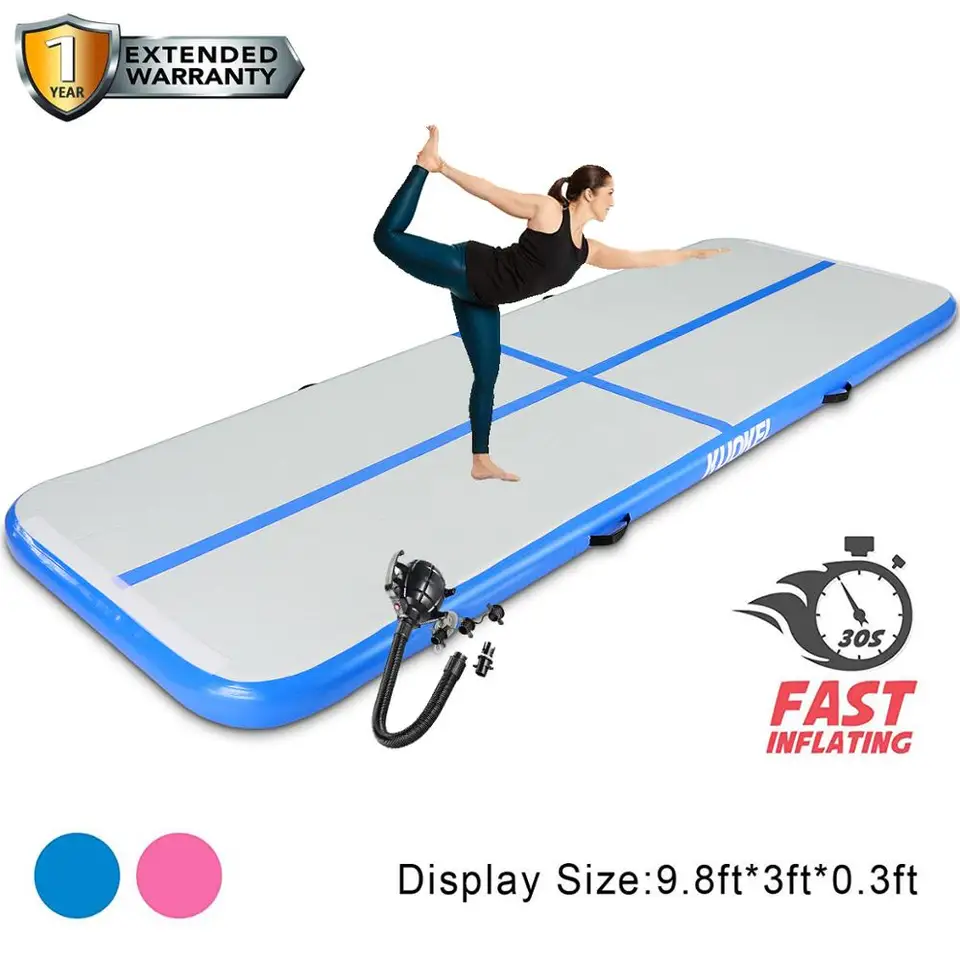 Nafukovacia gymnastika 3m 4 m 5m Tumbling Air Track Trampoline Trampoline pre dievčatá narodeniny Darček Domáce použitie/výcvik/roztlieskavačky/pláž