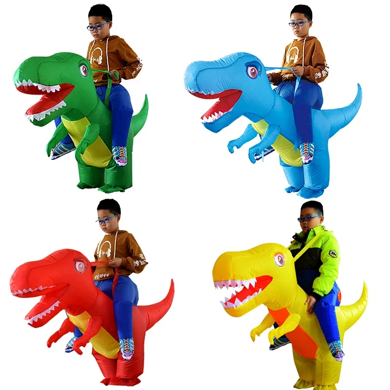 Nafukovacie kostýmy detské deti DETI Dinosaur t Rex kostýmy vyfúknite ozdobné šaty maskot cosplay kostým pre chlapcov dievčatá rz5862