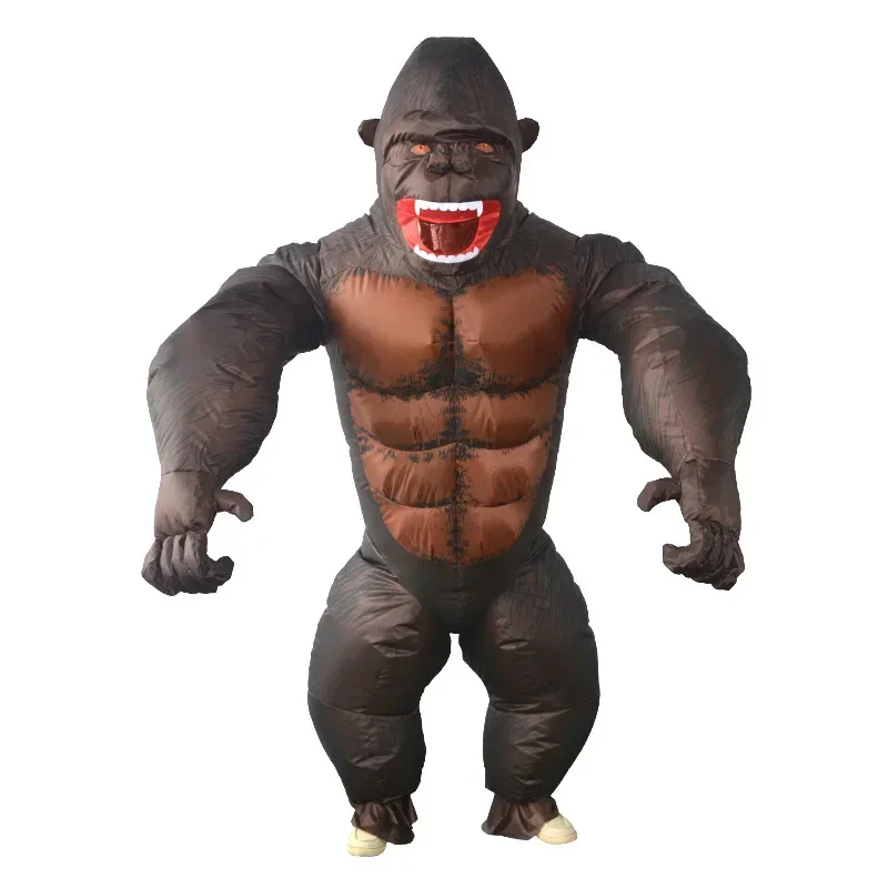 Nafukovacie kráľ Kong orangutans kostým Cosplay kostým maskot zvierat Animal Monkey na Halloween Purim karnevalové ozdobné šaty dospelé dieťa