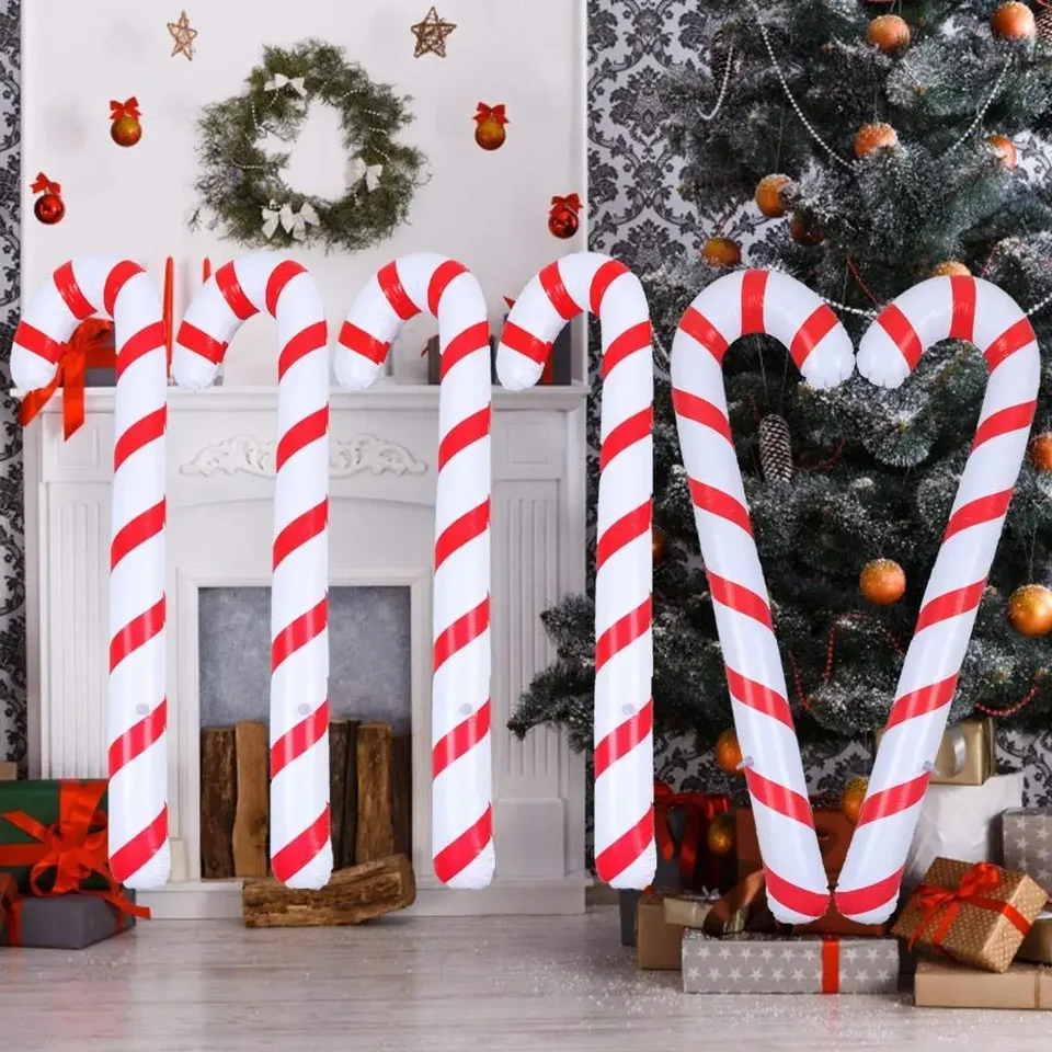Nafukovacie vianočné cukrovinky palice Balóny - Vianoce dekorácie 2022 Navidad
