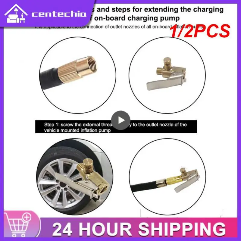 Nafukovacie čerpadlo pre autá pneumatické vzduchové vzduchové inflátorové čerpadlo čerpadlo ventilu konektor Clip-On Mosadz Auto pneumatika Ventil kolesa