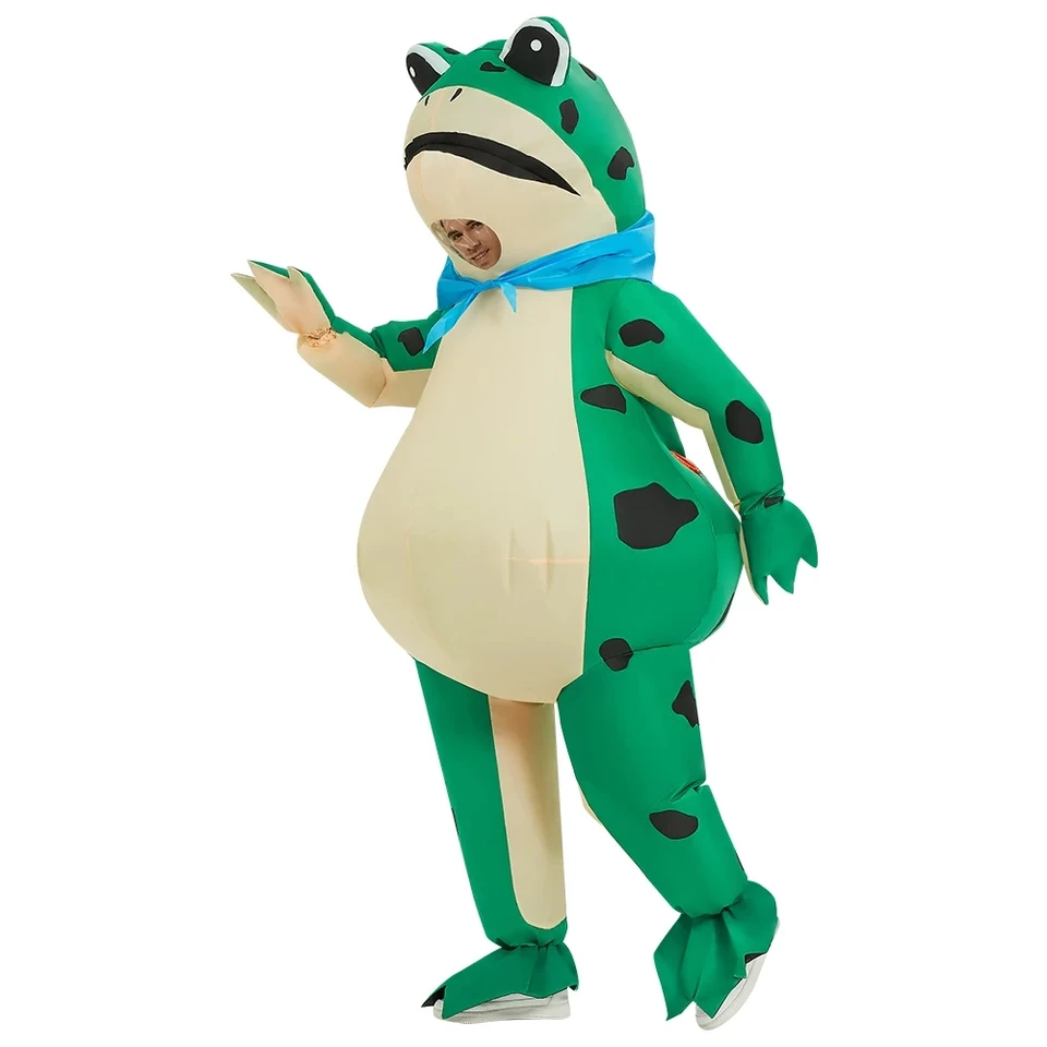 Nafukovací žaba kostým vtipné celé telo vyfúknutie cosplay kostýmov pre dospelých kostým Halloween Party pre dospelých