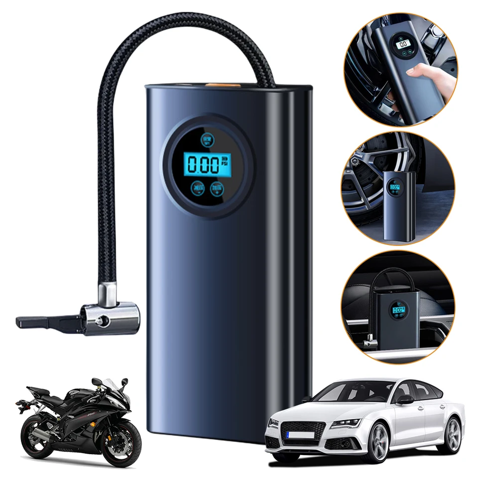 Nafúknuteľný nafúknuteľný rýchly nafúknutím automobilovej pneumatiky LCD Displej LCD s digitálnym tlakom